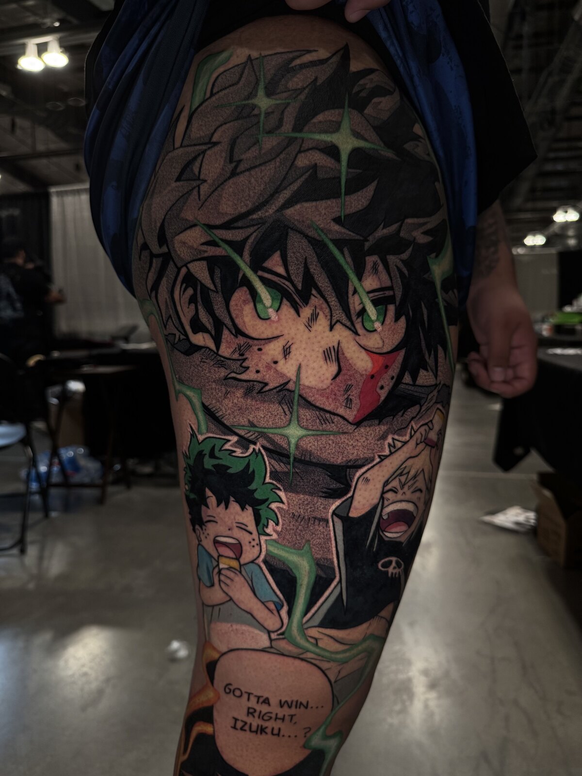 Color-infused anime tattoo by Anthony D. Rustik