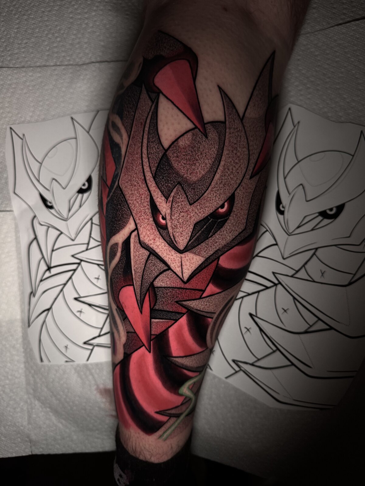 Color-infused anime tattoo by Anthony D. Rustik