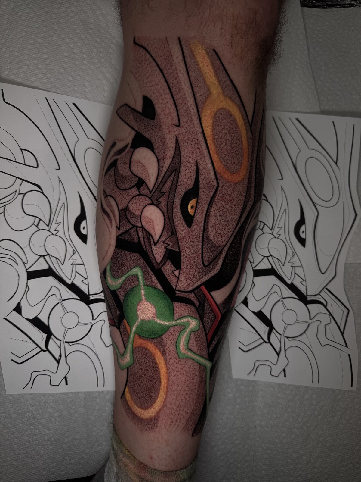Color-infused anime tattoo by Anthony D. Rustik